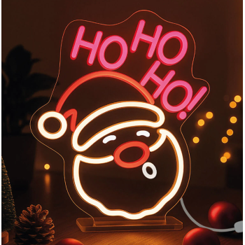 Legami - Lampada Decorativa Natalizia da Tavolo a Led Effetto Neon a forma di Babbo Natale (NEL0002)
