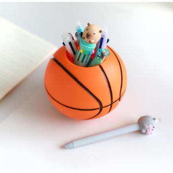 i-Total - Organizer da Scrivania per Penne e Accessori a tema Palla da Basket (XL3034C)