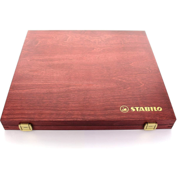 Stabilo - CarbOthello Cassetta in legno con 60 matite colorate + temperino + gomma pane