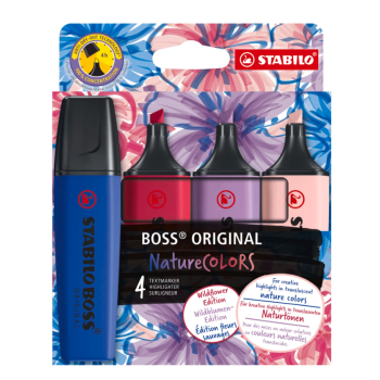 Stabilo - Evidenziatore Boss Original NatureColors Wildflower - Astuccio con 4 colori (70/4-1-103-5)