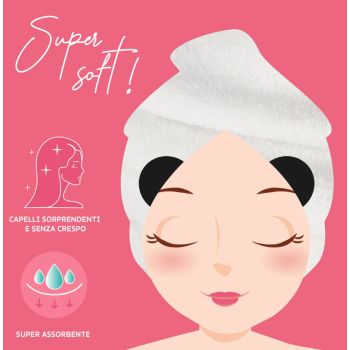Legami - Beauty Asciugamano Turbante per Capelli a tema Panda (HTW0001)