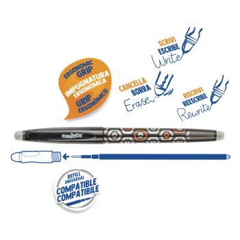 Carioca - Penne Cancellabili Oops Pop Nero - 12 Pz (42044/01)