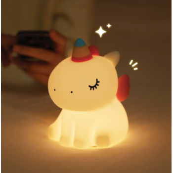 Olli - Lampada Luce Notturna in Silicone Chibi Friends Unicorno