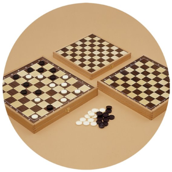 Edizione Marca Stella - Gioco Dama in legno 30x30