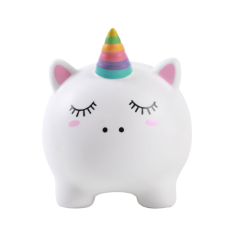 I-TOTAL® - Salvadanaio divertente decorativo/Portamonete in plastica UNICORN