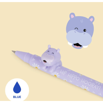 Legami - Penna Gel con Hippo decorativo della famiglia Lovely Friends (CPP0015)