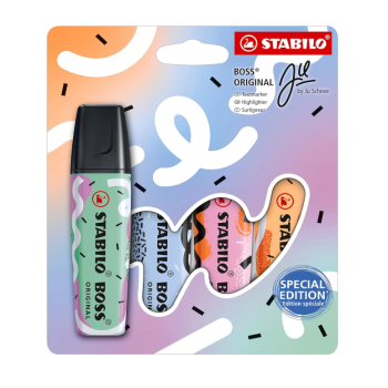 Stabilo - Evidenziatore Boss Original Special edition by Ju Schnee Astuccio con 4 colori (70-4-1-101-10)