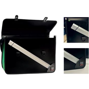 Arda - Valigetta con soffietto BIG cm. 52 x 37 Nera con tracolla (0256N)