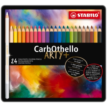 Stabilo - CarbOthello Scatola in metallo ARTY+ da 24 colori (1424-6)