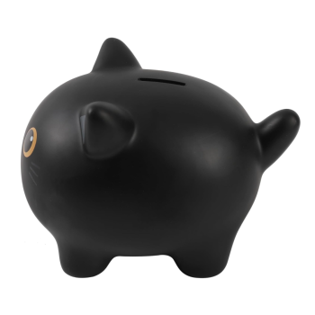 i-Total - Salvadanaio in plastica GATTO NERO