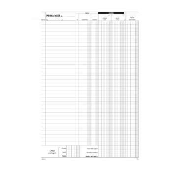 Data Ufficio - Blocco prima nota cassa/IVA - 50/50 copie autoricalcanti - 29,7 x 21,5 cm (DU1680C0000)