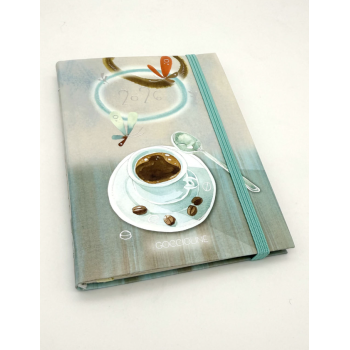 Akena - Goccioline Agenda giornaliera GRIGIO/AZZURRO Tazzina di caffè (GO26AM-2)