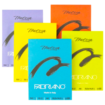 Fabriano - Blocco Traccia A6 150 Fogli- 55 gr- colore Verde (19100686)