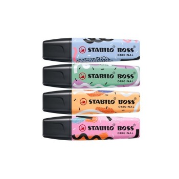 Stabilo - Evidenziatore Boss Original Special edition by Ju Schnee Astuccio con 4 colori (70-4-1-101-10)