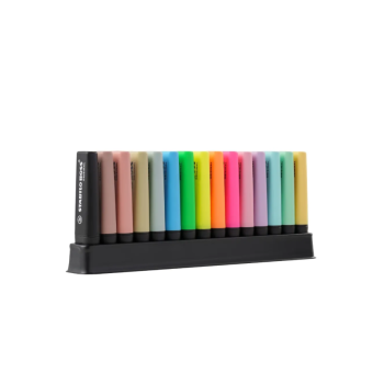 Stabilo - Evidenziatore BOSS deskset da 15 colori ass. : fluo + Pastel + NatureCOLORS + nero (F60915)