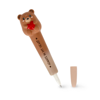 Legami - San Valentino Penna Gel Antistress Teddy Bear "Always in my Heart" - Squeezies (VSQP0007)