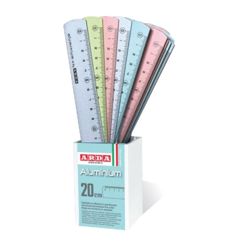 Arda - Righelli Frost in alluminio cm 20 colori Pastello