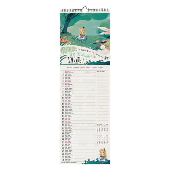 Legami - Calendario da Parete 2026 - 16 x 49 cm Alice in Wonderland (CAL260086)
