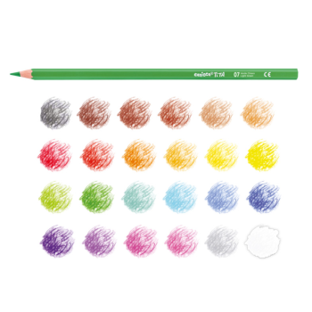 Carioca - Matite Tita in Resina Esagonali - scatola da 12 Colori