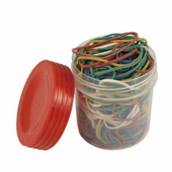 Siam - Barattolo di elastici in gomma colore assortiti 100 gr 1 pz