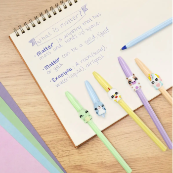 Bic - penne a sfera Cristal Smile Sweet kawaii inchiostro blu pz 5