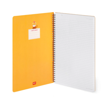 Legami - Quaderno a Righe A4 spiralato con Copertina Rigida Illustrata e chiusura con elastico - Red Panda (A4NOTS0056)