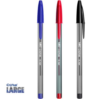 Bic - Penna a sfera Cristal Large 1.6mm conf. 50 pz Nero