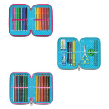 Giotto - Astuccio 3 zip con corredo Stilnovo 18+18+10