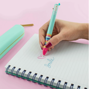 Legami - Penna a Sfera a Due Colori - Click&Clack - Lama Inchiostro: acqua e rosa (CLICK0022)