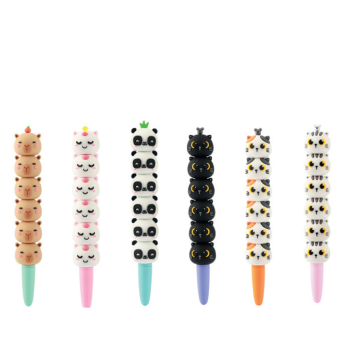 i-Total - Penna Blu Kawaii Girevole – Spinner con Animaletto Unicorno 3D in rilievo