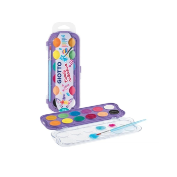 Giotto - Acquarelli Candy Collection pastel colors confezione da 12 colori + un pennello (F351600)