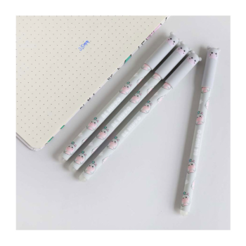 iTotal - Penna Gel Cancellabile Blu con Cappuccio Ippopotamo