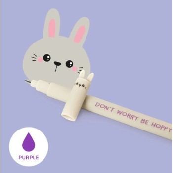 Legami - Penna Gel Cancellabile, Inchiostro Viola, Tema Bunny (EP0011)