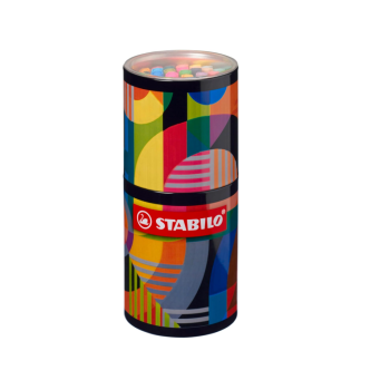 Stabilo - fineliner pen 68 barattolo in metallo arty da scrivania 45 colori (68/45-2-20)
