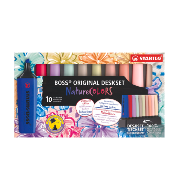 Stabilo - Set da scrivania con 10 evidenziatori Boss original NatureColors (7010-3-5)