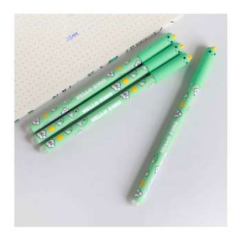 iTotal - Penna Gel Cancellabile Blu con Cappuccio Dinosauro