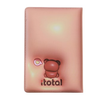 I-TOTAL® - Notebook A5 pagine bianche con copertina 3D, squishy 196 facciate (BEAR)