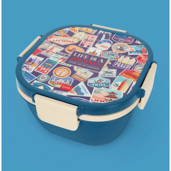 Legami - Contenitore Porta Pranzo 1700 ml - Travel Stickers - Lunch Box (VLBS0005)