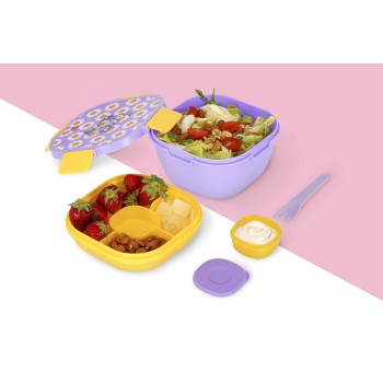 Legami - Contenitore Porta Pranzo 1700 ml - Daisy - Lunch Box (VLBS0003)