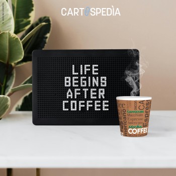 CARTOSPEDÌA – 500 Bicchierini Caffè Carta, 75 ml, Bicchieri Caffe Monouso Biodegradabili Made in Italy 100%, Brown