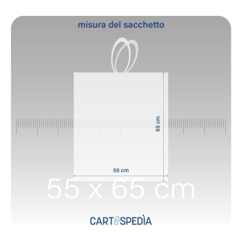 Cartospedìa - 45 Sacchetti Spazzatura - BIODEGRADABILI- MISURA: 55x65 cm - con Manici | Sacchetti Immondizia da 40L, Trasparenti