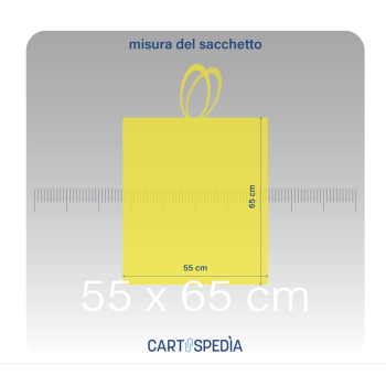 Cartospedìa - 300 Sacchetti Spazzatura - MISURA: 55x65 cm - con Manici | Sacchetti Immondizia da 40L, Gialli
