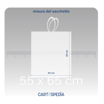 Cartospedìa - 300 Sacchetti Spazzatura - MISURA: 55x65 cm - con Manici | Sacchetti Immondizia da 40L, Trasparenti