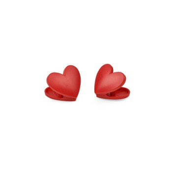 Legami - Set di 6 Clip Chiudi Pacco, per Chiudere le Confezioni, 4,5x4 cm, Tema Heart