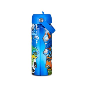 SJ GANG STYLE JAM GANG Borraccia Termica in Acciao Inox, Blu Arancio, 0,5 L (Pallone)