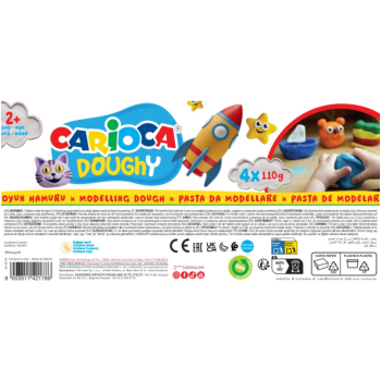 Carioca - Pasta da Modellare Doughy 110gr - 4 Pz (42178)