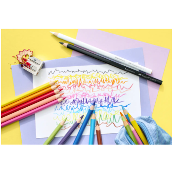 Faber-Castell - Matite Colorate Mina 4.0 Triangolari Ed Ergonomiche Pezzi 18 (116514)