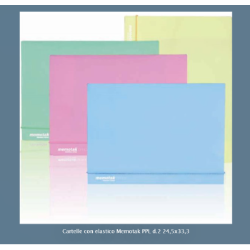 Memotak - Cartelle con elastico Memotak PPL d.2 24,5x33,3 (Colore Random)