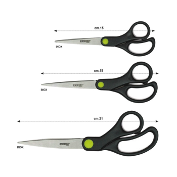 Arda - Forbici Re-Generation Black is the New Green con Lame in Acciaio Inox da  21 cm
