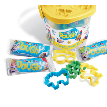Carioca - Secchiello Playset Pasta da Modellare Doughy - 7 Pz
